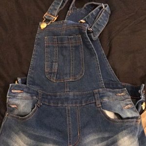 Blue jeans leggings overalls